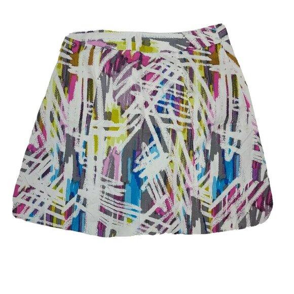 Lane Bryant Skirt Womens Plus Size 18 White Multicolored Side Zipper A Line - Picture 4 of 4